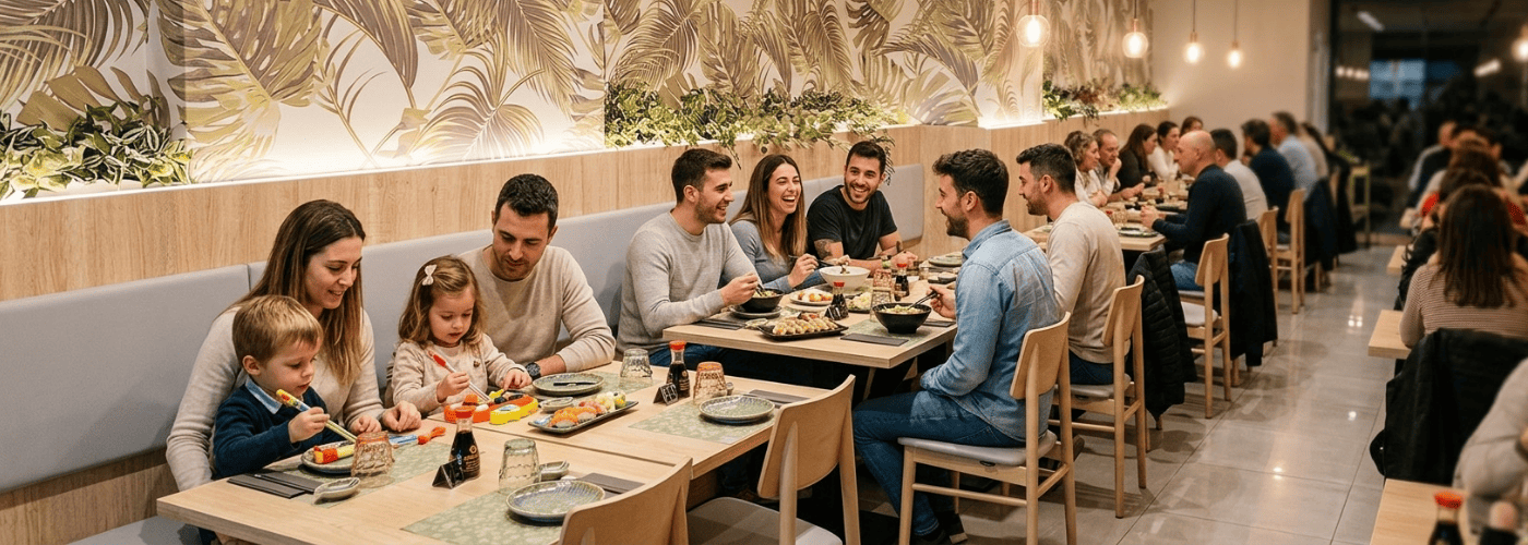 Imagen interna del blog con un plato de sushi variado que representa los favoritos de la mesa. Refuerza la idea de repetir aquello que más ha gustado dentro del Menú Infinity y cerrar la comida familiar con buen sabor de boca.